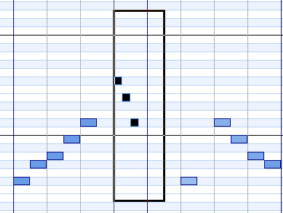 domino stretched down notes