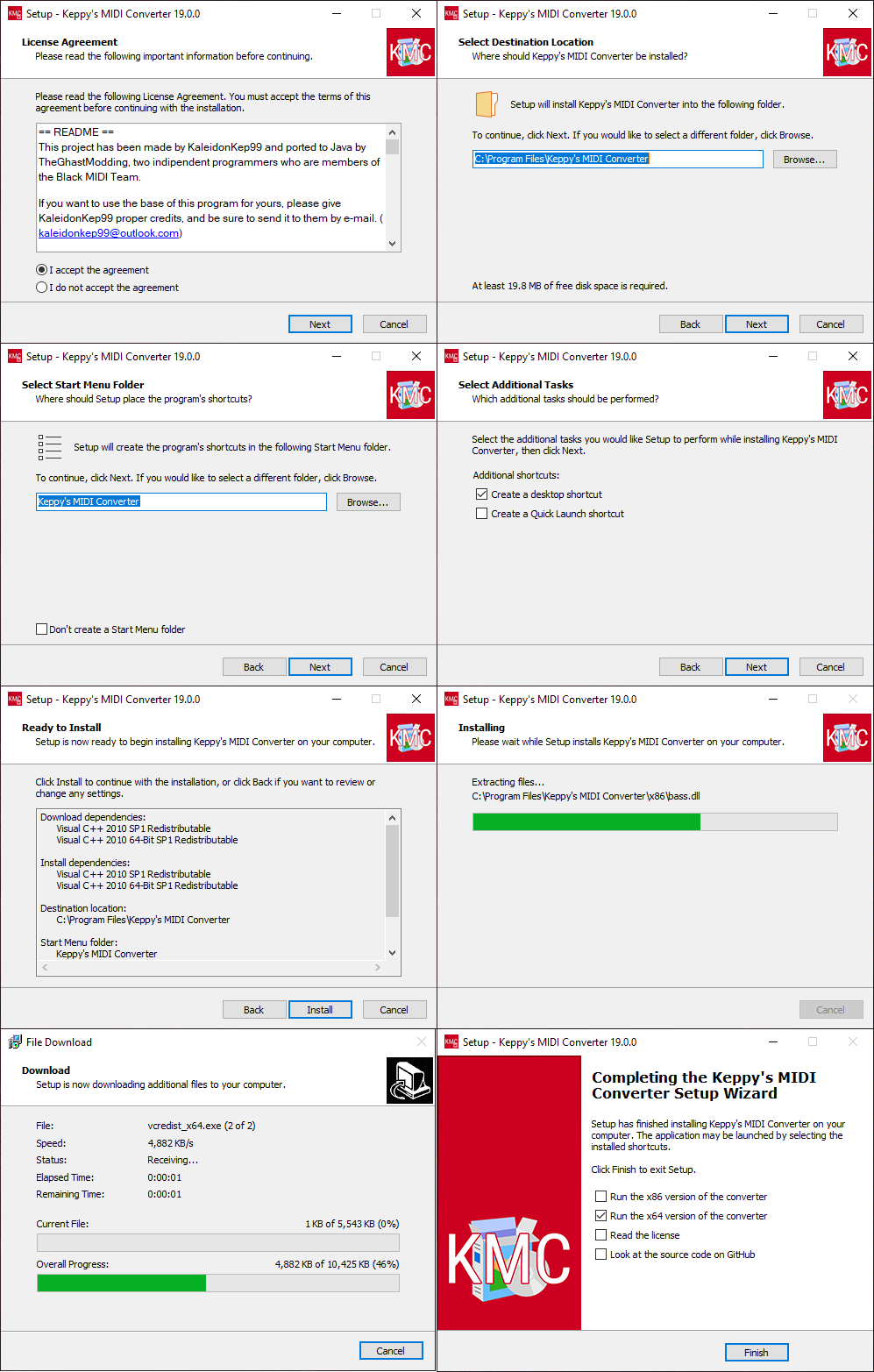 kmc setup collage